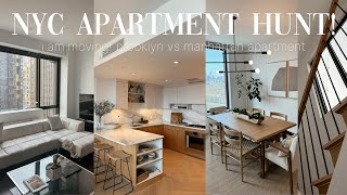 IM MOVING NYC Apartment Hunt  Tours Brooklyn vs Manhattan [upl. by Bridge491]