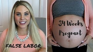 34 Weeks Pregnant  FALSE LABOR  CRAMPS  SYMPTOMS [upl. by Israel380]