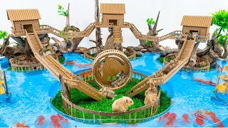 Build Hamster Maze  DIY Cardboard Hamster Floating House [upl. by Anidem]