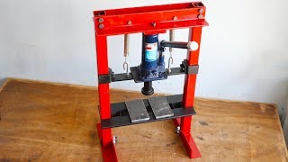 How To Make Hydraulic Press Machine  DIY Mini Hydraulic Press  Without Welding [upl. by Nosredneh]