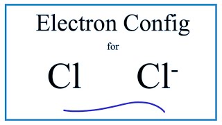 Cl Electron Configuration Chloride Ion [upl. by Ogren]