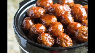 Crockpot Meatballs with Grape Jelly Sauce [upl. by Olympium]