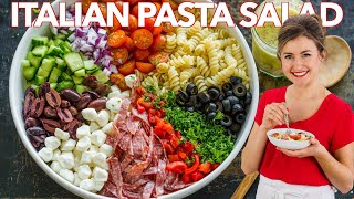 Italian Pasta Salad Recipe  Homemade ITALIAN DRESSING [upl. by Airpac]