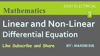 Linear and NonLinear Differential Equation Concept  Differential Equation [upl. by Umeh]