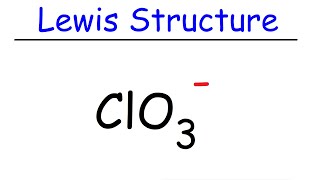 ClO3 Lewis Structure  Chlorate Ion [upl. by Suitangi]