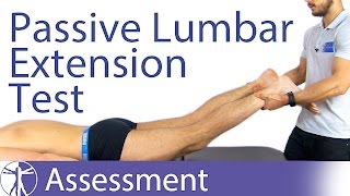 Passive Lumbar Extension Test PLET  Lumbar Instability [upl. by Alwyn]