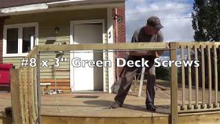 DIY Deck Part 12  Attaching Railing amp Balusters [upl. by Vanni104]