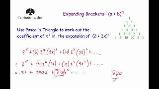 Expanding Brackets using Pascals Triangle [upl. by Oneal760]