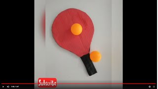 Como hacer una raqueta de tenis de mesa con cartón [upl. by Adranoel778]