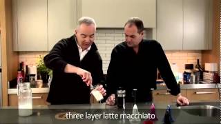 aerolatte  milk frother makes three layer caffè latte macchiato [upl. by Nnylsia134]