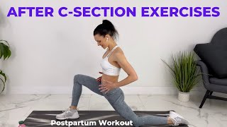 After C Section Exercise  FullBody Postpartum Workout  C Section Recovery Workout [upl. by Tasia379]