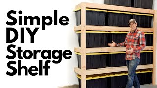 How To Build SIMPLE DIY STORAGE SHELVES [upl. by Dasie]