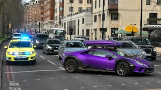 SUPERCARS in LONDON January 2024 [upl. by Stodder]