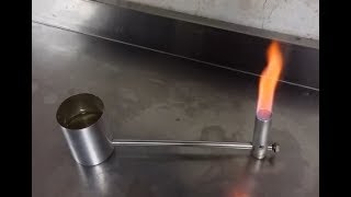 Alcohol burner with remote feeding [upl. by Ecidnarb143]