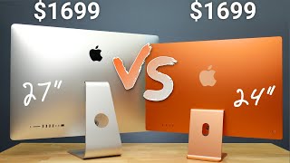 M1 iMac Midrange vs 2020 iMac for SAME PRICE 24 vs 27 [upl. by Hselin]