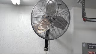 Review and Install on the Strongway Oscillating WallMounted Fan [upl. by Sirdi]