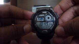 How To Adjust Time In Casio ILLUMINATOR [upl. by Ynattir]