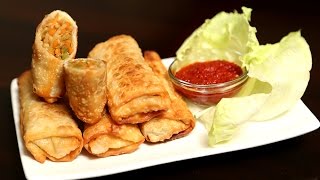 Veg Spring Roll  Quick Easy To Make Crispy Snack Recipe  Ruchis Kitchen [upl. by Auqenwahs356]