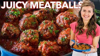 Juicy MEATBALL RECIPE  How to Cook Italian Meatballs [upl. by Vassily351]