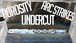 WELDING DEFECTS Porosity Arc Strikes Undercut [upl. by Lat49]