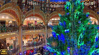 Galeries Lafayette  Noël 2022  Christmas in Paris [upl. by Ajssatsan]