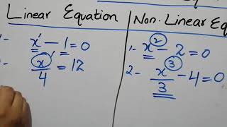 Difference Between Linear and non Linear Equation s [upl. by Ahsitruc]