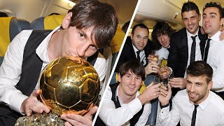 Messi wins 2nd Ballon dOr 2011 with INIESTA XAVI in the podium [upl. by Joya219]