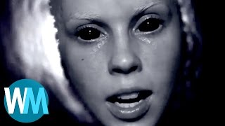 Top 10 Most Terrifying Music Videos [upl. by Ihc189]