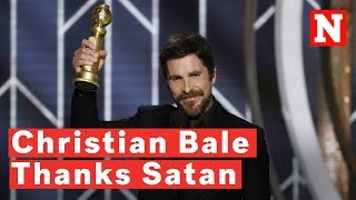 Christian Bale Thanks Satan For Giving Him Inspiration On How To Play Dick Cheney [upl. by Marlane624]