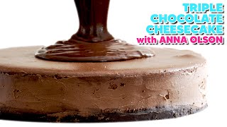 Annas Triple Chocolate Cheesecake Recipe UNCUT [upl. by Ynot]