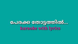 Perakka thottathil karaoke with lyrics [upl. by Earehc]