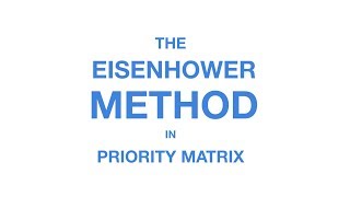 The Eisenhower Method in Priority Matrix [upl. by Storz]