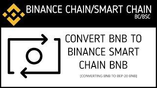 How to Convert BNB to Binance Smart Chain Without a Bridge [upl. by Toille]