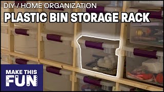 Storage Rack for Plastic Bin Organizers [upl. by Hamehseer]