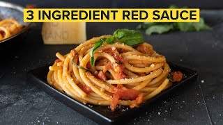 How to make the SIMPLEST ITALIAN PASTA SAUCE at home [upl. by Yaned]