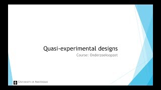 QuasiExperimental Designs [upl. by Odicalp]