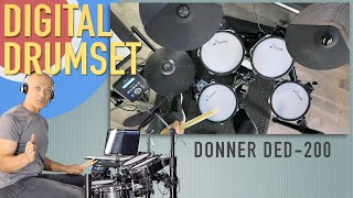 Digital Drumset  Donner DED200  Overview [upl. by Winther]