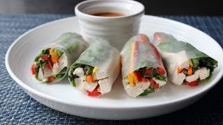 Spring Rolls  How to Make Fresh Spring Rolls  Rice Paper Wraps [upl. by Cinom675]