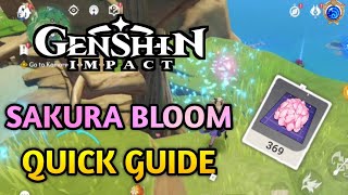 Sakura bloom location Quick Guide  Genshin Impact 20 [upl. by Lapointe585]