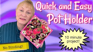 Quick and Easy 10 Minute Pot Holder  The Sewing Room Channel [upl. by Pacorro]