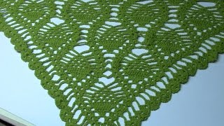 Haken  tutorial 69 Ananas omslagdoek [upl. by Vesta126]