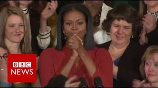 Michelle Obamas final First Lady speech  BBC News [upl. by Yrrek397]