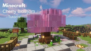 Minecraft How to Build a Cherry Blossom Tree  Sakura Tree Tutorial [upl. by Hyrup]