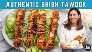 AUTHENTIC Lebanese Chicken Kabobs  Shish Tawook [upl. by Essie]