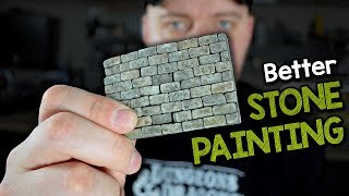 Better Stone Painting  Advanced Technique for Stone Bricks amp Tile Terrain [upl. by Odlanar]