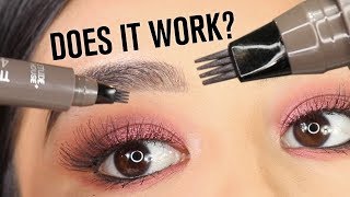 DIY MICROBLADING EYEBROW MARKER PEN  DOES IT WORK [upl. by Jenica]