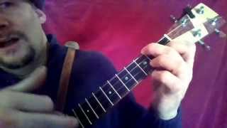 Hawaiian War Chant ukulele tutorial by MUJ [upl. by Nishi855]