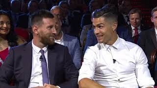 Lionel Messi amp Cristiano Ronaldo Joke At UEFA Champions League Draw [upl. by Irmo]