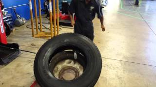 225 in rim tire removal and installation [upl. by Newol]