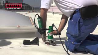 Leister TRIAC DRIVE roof hot air welding [upl. by Ttoille]